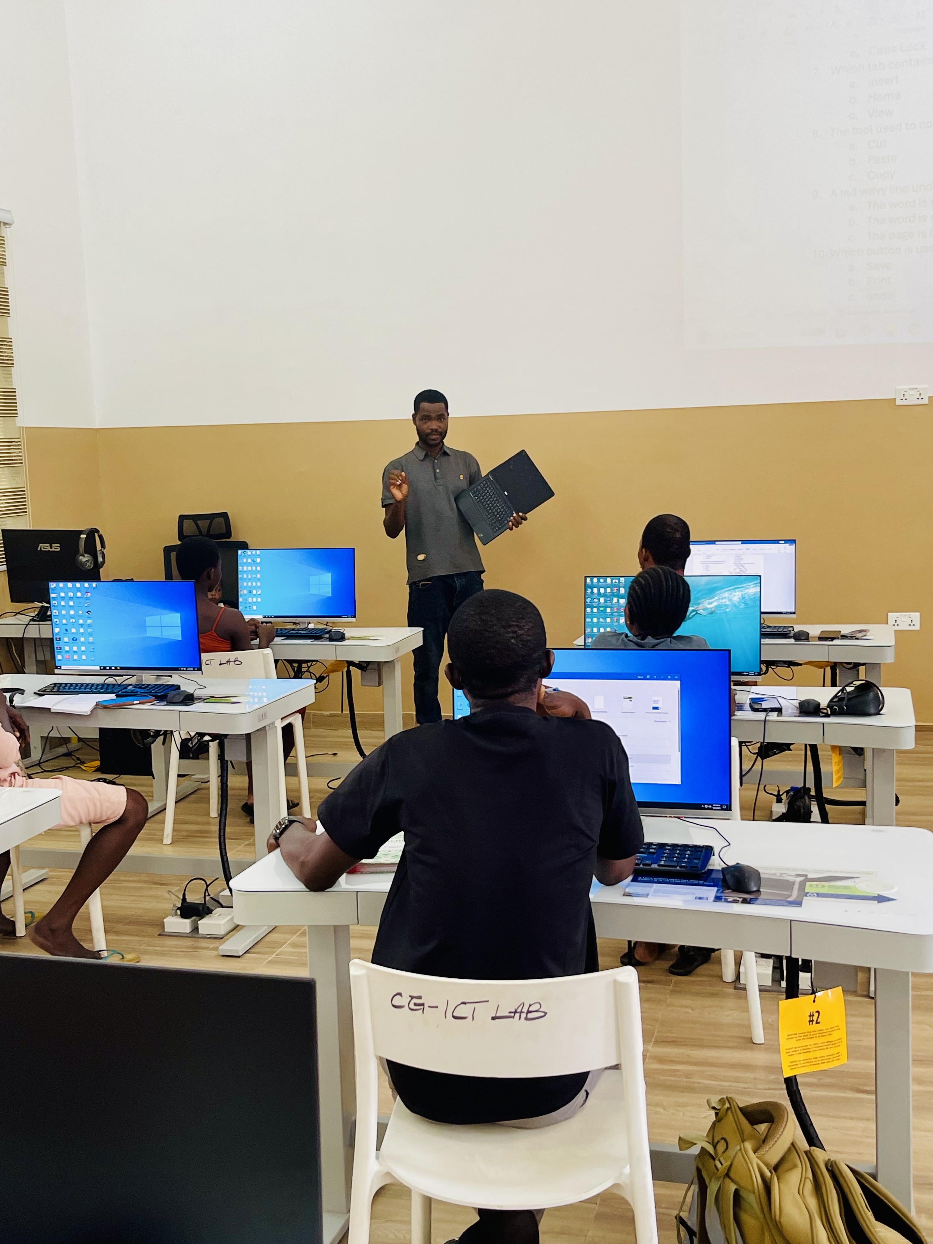 Exploring Operating Systems: Digital Literacy skills one-on-one Hands-On Learning with Win Asafo at the Charity Galley ICT Center